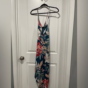 Floral dress with slit